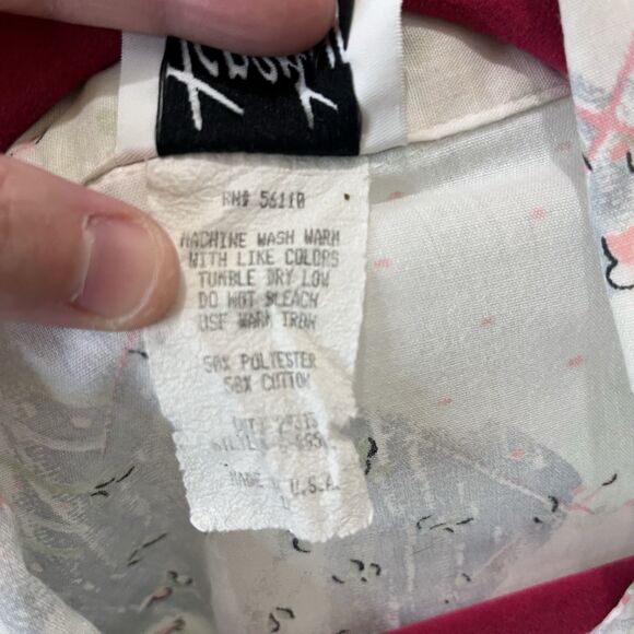 Vintage Tapestry Women's Button Up Casusal Shirt Floral Cottage Core Coquette 1X - Picture 6 of 11